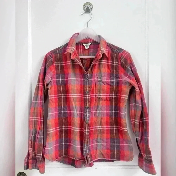Woolrich red flannel button down shirt Size M - Picture 1 of 4